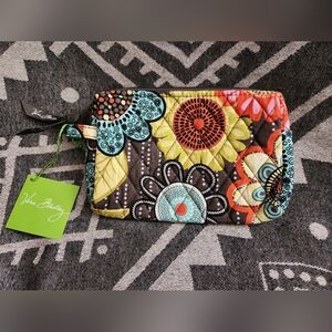NWT Vera Bradley Lined Small Cosmetic Bag Case in Flower Shower Pattern